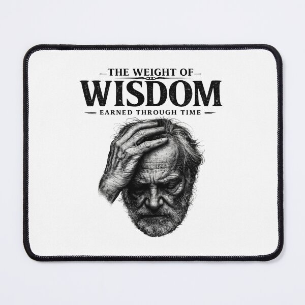 Item preview, The Weight of Wisdom – Earned Through Time | Vintage Old Man Face Graphic T-Shirt & Hoodie Design designed and sold by Lifehackerplus1.