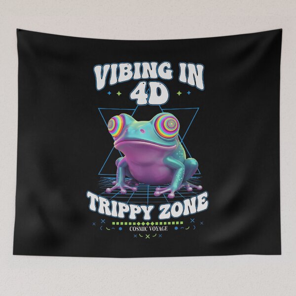 Item preview, Vibing In 4D Trippy Zone Hippie Music Trippy designed and sold by LuminOrb.