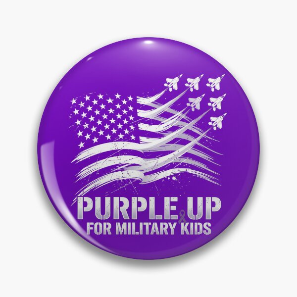 Item preview, Purple Up For Military Kids Jets Month Of Military Child Gear designed and sold by DynamicDesign.