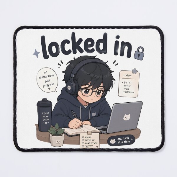 Item preview, Locked In Sticker designed and sold by naruto4925.