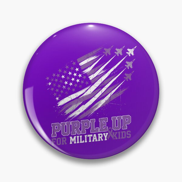 Item preview, Purple Up For Military Kids Jets Month Of Military Child Gear designed and sold by DynamicDesign.