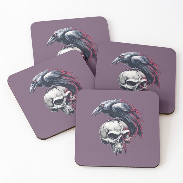 Item preview, Black Crow Evil Skull Emblem designed and sold by GrinGalore.