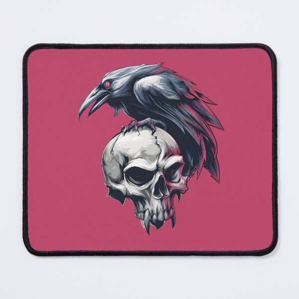 Item preview, Black Crow Evil Skull Emblem designed and sold by GrinGalore.