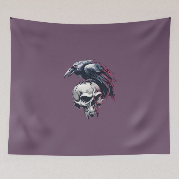Item preview, Black Crow Evil Skull Emblem designed and sold by GrinGalore.