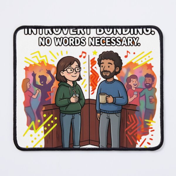 Item preview, Introvert Bonding No Words Necessary Funny Dark Humor designed and sold by RawInkCo.