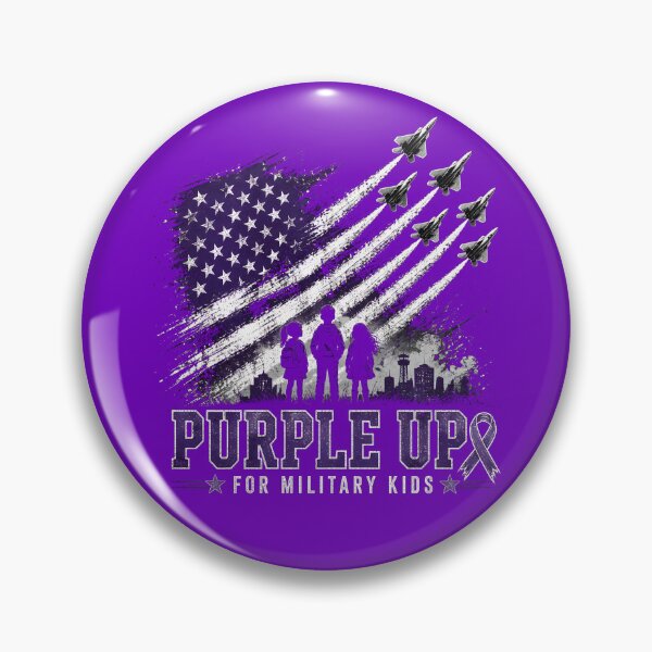 Item preview, Purple Up For Military Kids Jets Month Of Military Child Gear designed and sold by DynamicDesign.