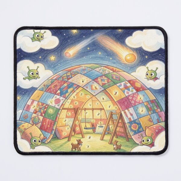 Item preview, Magical blanket castle in space with comets, aliens and glowing children's bedroom fantasy designed and sold by FotoworldEdel.