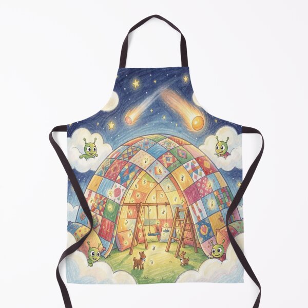Item preview, Magical blanket castle in space with comets, aliens and glowing children's bedroom fantasy designed and sold by FotoworldEdel.