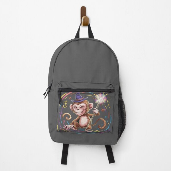 Item preview, Cute Wizard Monkey with Magic Wand | Fantasy Animal Art designed and sold by TopDesignHut.