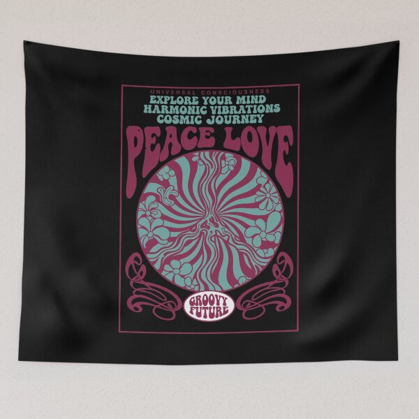 Item preview, Hippie Music Trippy Peace Love Groovy Future designed and sold by LuminOrb.