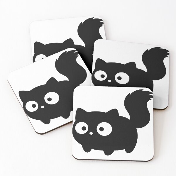 Item preview, Cute Black Quokka Cat Sticker - Kawaii Chibi Fluffy Animal Silhouette Print Minimalist Derpy Creature Nursery Wall Art designed and sold by BestChoiceService.