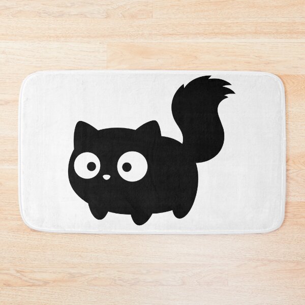 Item preview, Cute Black Quokka Cat Sticker - Kawaii Chibi Fluffy Animal Silhouette Print Minimalist Derpy Creature Nursery Wall Art designed and sold by BestChoiceService.