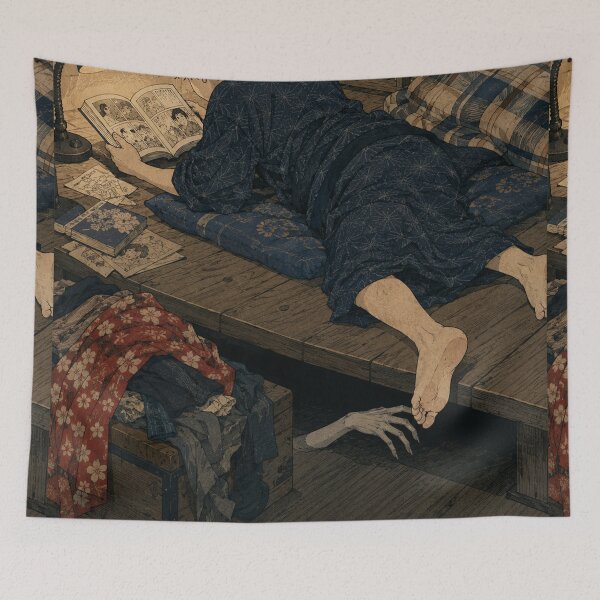 Item preview, The Girl on the Floor - Vintage Japanese Legends Ukiyo-e Woodblock  designed and sold by bapupa.