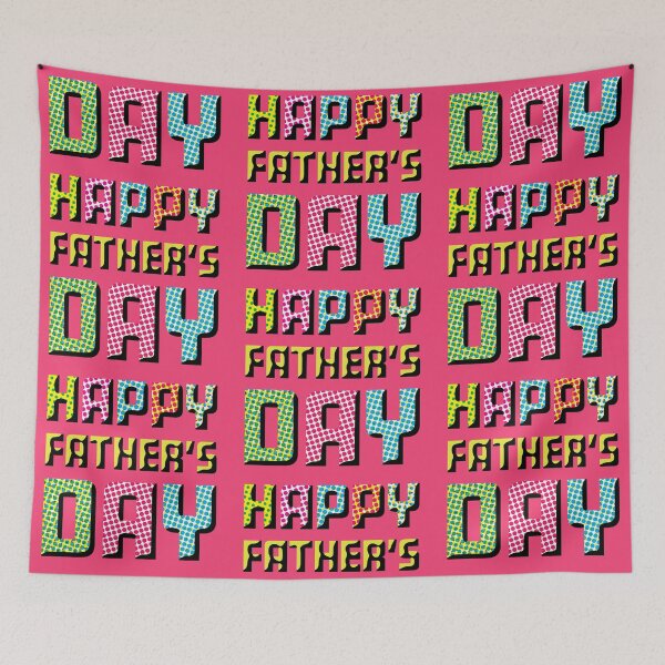 Item preview, Father's Day Colorful Op Art Typography  designed and sold by cremedecolor.