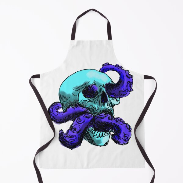 Item preview, Octo skull blue designed and sold by dusty raccoon.