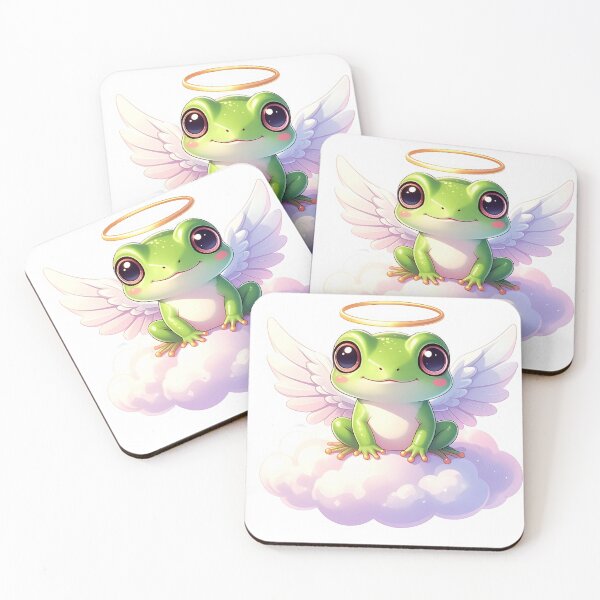 Item preview, Cute Kawaii Frog with Wings Sitting on a Cloud designed and sold by 4Aart.