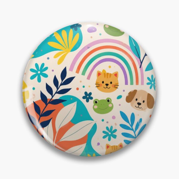 Item preview, Cute Cat Frog Dog Tropical Floral Rainbow Pattern iPhone Case designed and sold by ArtoryNest.