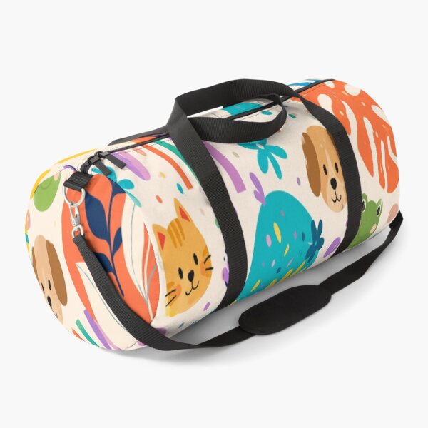 Item preview, Cute Cat Frog Dog Tropical Floral Rainbow Pattern iPhone Case designed and sold by ArtoryNest.