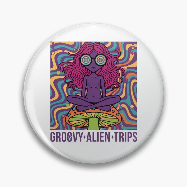 Item preview, Trippy Festival Groovy Alien Trips Mushroom designed and sold by LuminOrb.