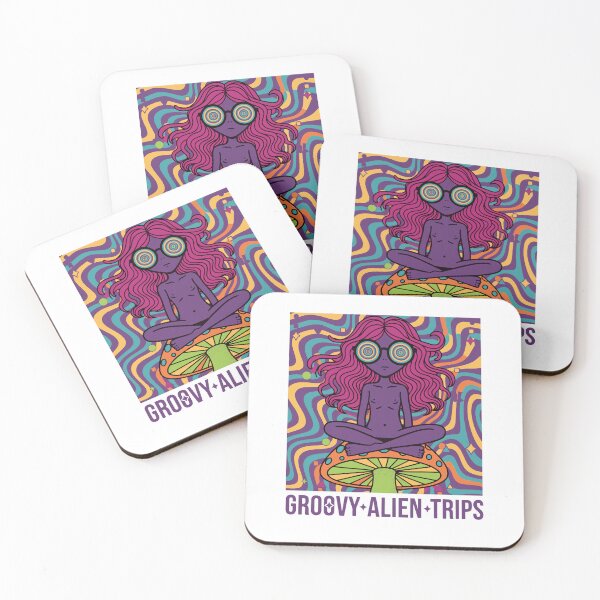 Item preview, Trippy Festival Groovy Alien Trips Mushroom designed and sold by LuminOrb.
