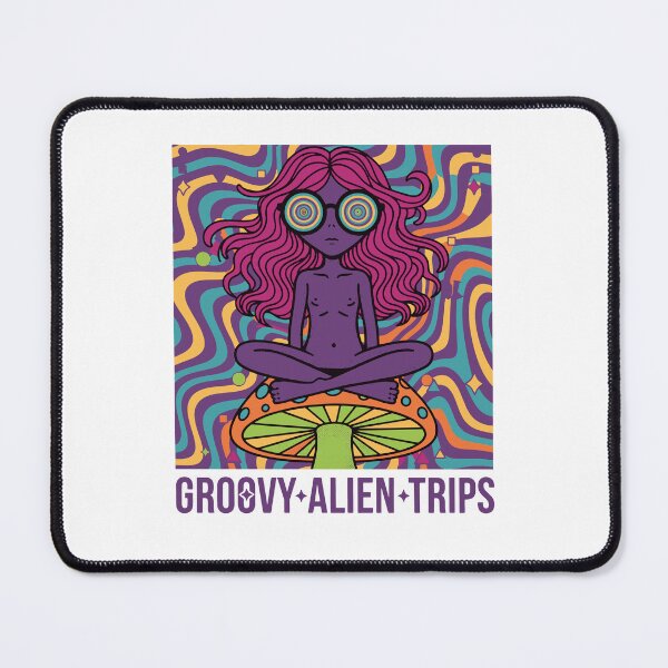 Item preview, Trippy Festival Groovy Alien Trips Mushroom designed and sold by LuminOrb.