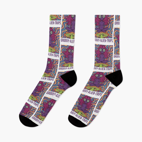 Item preview, Trippy Festival Groovy Alien Trips Mushroom designed and sold by LuminOrb.