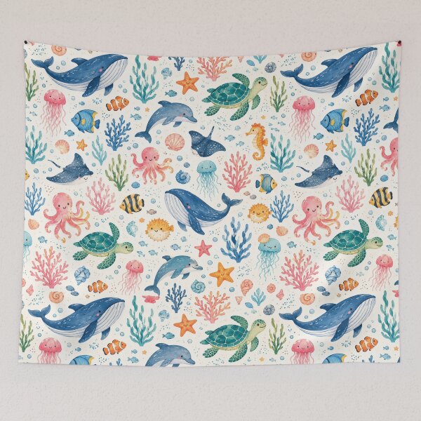Item preview, Ocean Marine Life Pattern designed and sold by Aramdesing.