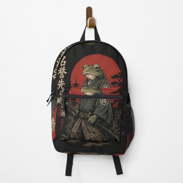 Item preview, Frog Samurai – Honor Before WiFi | Japanese Ukiyo-e Style Funny Frog T-Shirt designed and sold by Tanu Biswas.
