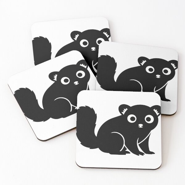 Item preview, Cute Slow Loris Sticker - Kawaii Lemur Silhouette Print Minimalist Big Eyes Animal Nursery Wall Art Black Background designed and sold by BestChoiceService.