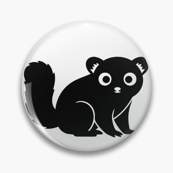 Item preview, Cute Slow Loris Sticker - Kawaii Lemur Silhouette Print Minimalist Big Eyes Animal Nursery Wall Art Black Background designed and sold by BestChoiceService.