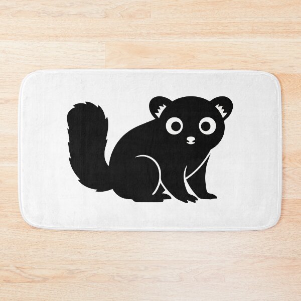 Item preview, Cute Slow Loris Sticker - Kawaii Lemur Silhouette Print Minimalist Big Eyes Animal Nursery Wall Art Black Background designed and sold by BestChoiceService.