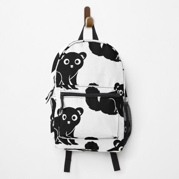 Item preview, Cute Slow Loris Sticker - Kawaii Lemur Silhouette Print Minimalist Big Eyes Animal Nursery Wall Art Black Background designed and sold by BestChoiceService.
