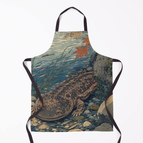 Item preview, Giant Salamander Creek - Vintage Japanese Wildlife Ukiyo-e Woodblock designed and sold by bapupa.
