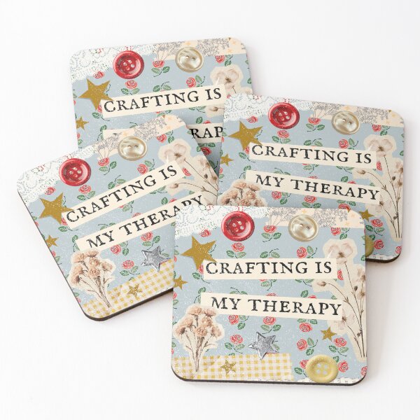 Item preview, Crafting Is My Therapy Collage designed and sold by Kusaka.art.