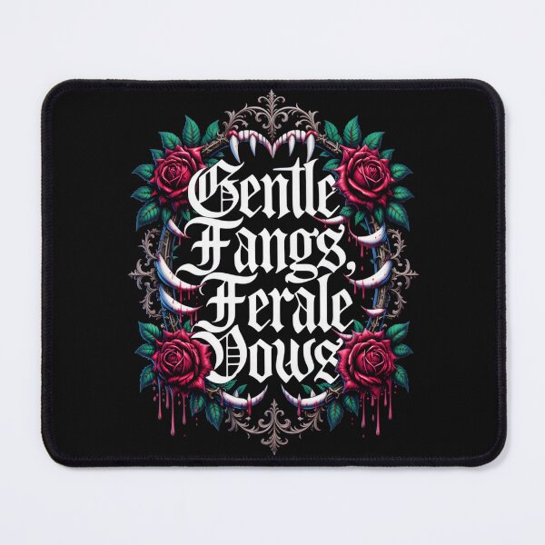 Item preview, Vampirecore Gothic Design | Gentle Fangs Feral Vows | Dark Romance Alternative designed and sold by VoidPixelAU.
