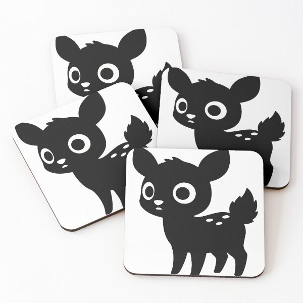 Item preview, Cute Baby Deer Sticker - Kawaii Pudu Fawn Silhouette Print Minimalist Spotted Woodland Animal Nursery Wall Art designed and sold by BestChoiceService.