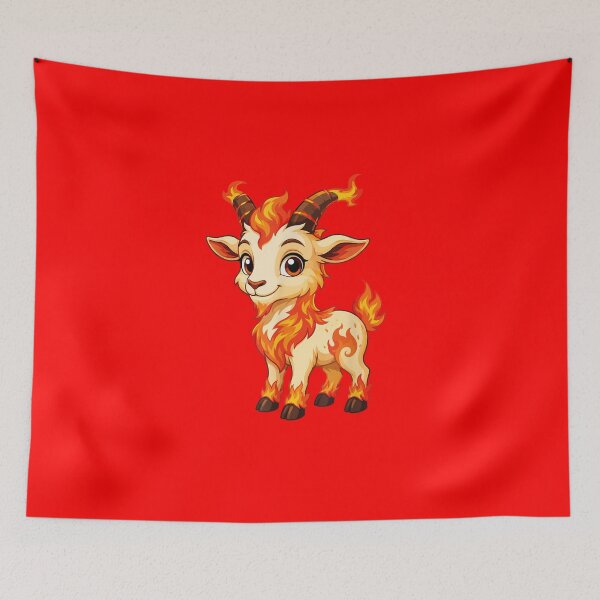Item preview, Fire Goat Fantasy Creature Mythical Animal designed and sold by GrumpySableye.