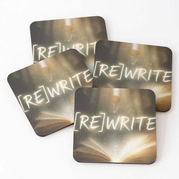 Item preview, [RE]WRITE - Magic Book Golden Light Inspirational Typography Author Design designed and sold by RAMHEARTS.
