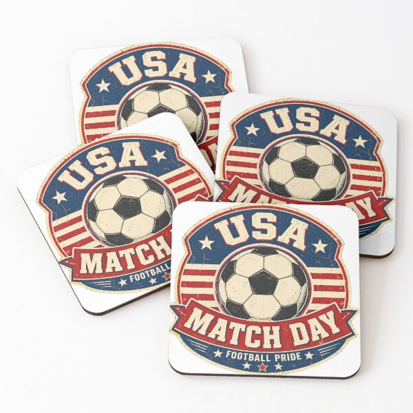 Item preview, USA Match Day Football Pride Retro Soccer Sticker Design designed and sold by absousamsung.