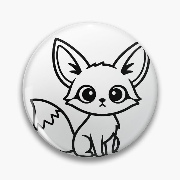 Item preview, Cute Fennec Fox Sticker - Kawaii Chibi Desert Fox Line Art Print Minimalist Big Ears Animal Nursery Decor designed and sold by BestChoiceService.