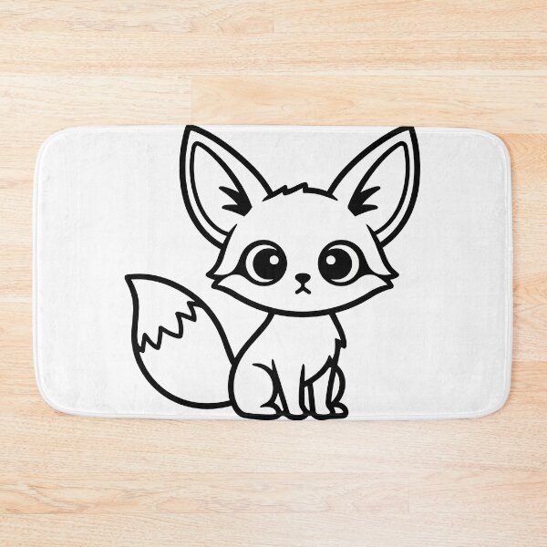 Item preview, Cute Fennec Fox Sticker - Kawaii Chibi Desert Fox Line Art Print Minimalist Big Ears Animal Nursery Decor designed and sold by BestChoiceService.