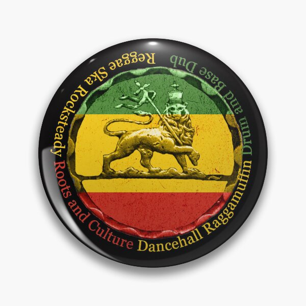 Item preview, Reggae Music Genres Lion of Judah Badge designed and sold by rastaseed.