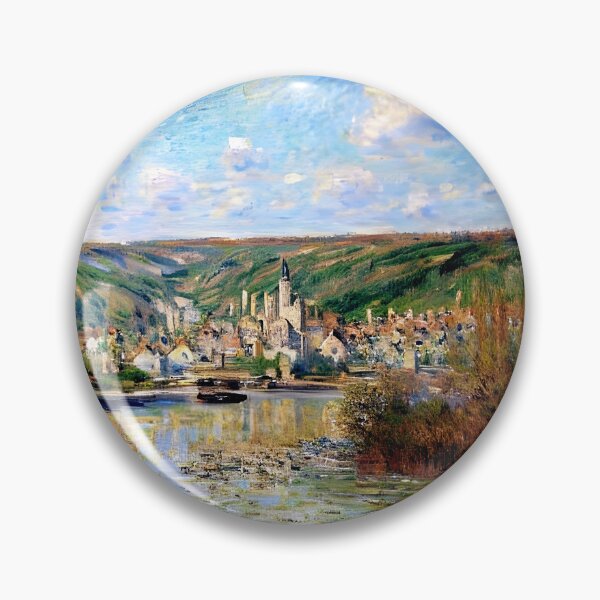 Item preview, Sunset Glow Over Vétheuil: Monet’s Impression of Light and Tranquility designed and sold by artdesignsnow.