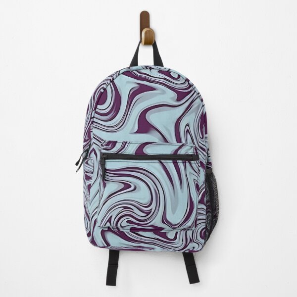 Item preview, Purple and Mint Retro Liquid Marble Swirl Pattern designed and sold by dahliyagh.