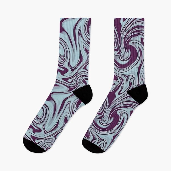 Item preview, Purple and Mint Retro Liquid Marble Swirl Pattern designed and sold by dahliyagh.