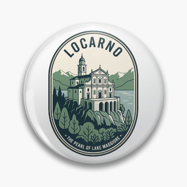Item preview, Vintage Locarno Switzerland Lake Maggiore Travel Badge designed and sold by k3rstman1.