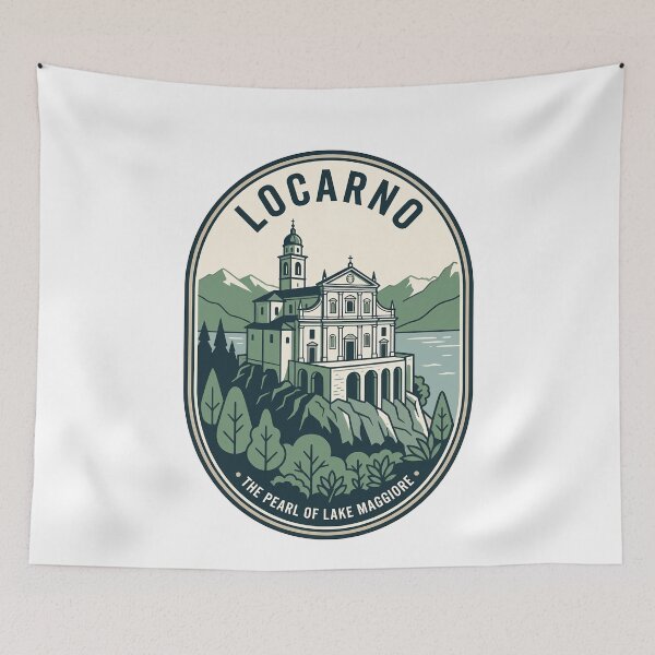 Item preview, Vintage Locarno Switzerland Lake Maggiore Travel Badge designed and sold by k3rstman1.
