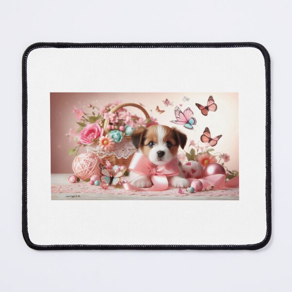 Item preview, Cute puppy with butterflies designed and sold by IcedCoffeeandMe.