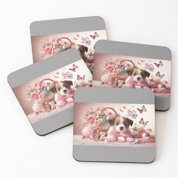 Item preview, Cute puppy with butterflies designed and sold by IcedCoffeeandMe.