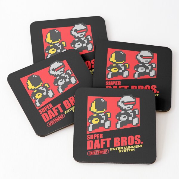 Item preview, Super Daft Bros Retro Pixel Art Electropop designed and sold by aaronsbradly.
